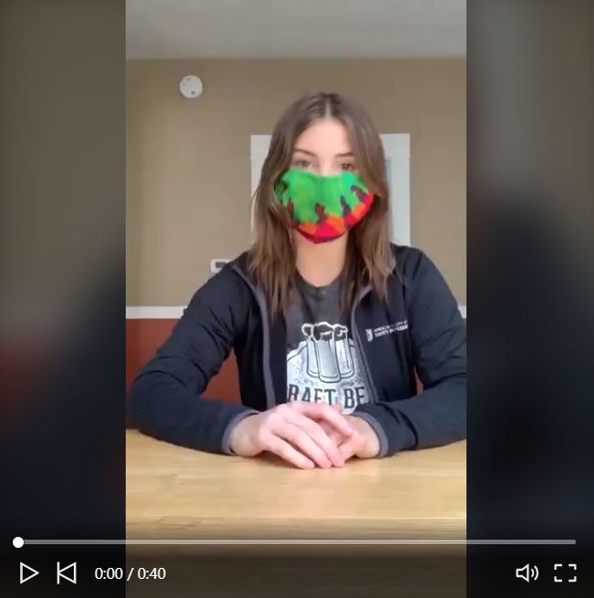 Occupational Safety & Health Student Demonstrates How to Make a Bandanna Mask